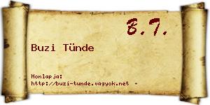 Buzi Tünde névjegykártya